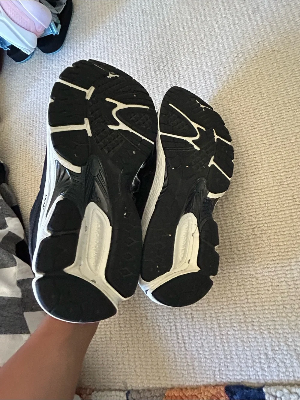 New Balance Kids  Black Mesh & Suede Sneakers